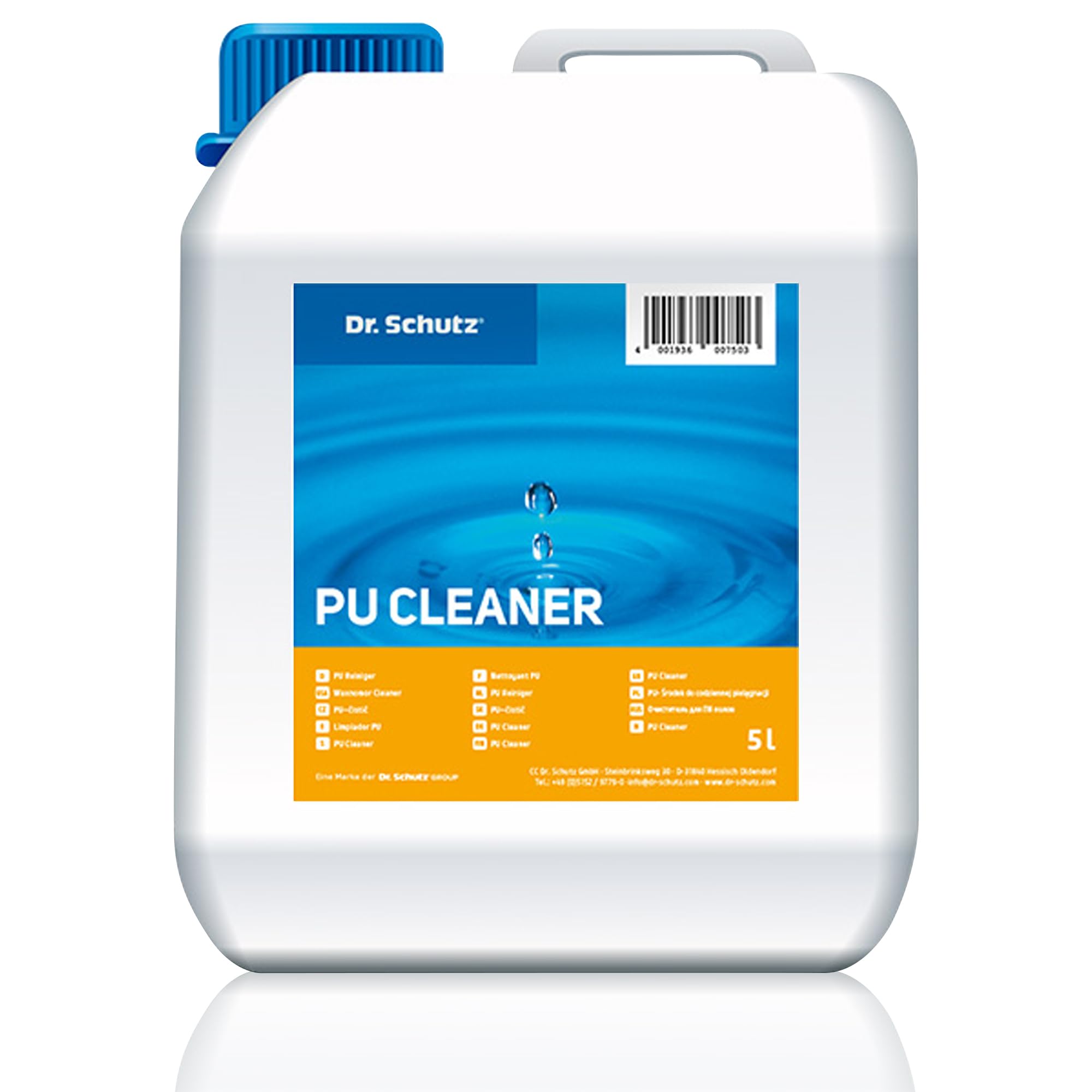 Dr. Schutz PU Cleaner 5 L Floor Cleaner for Hard Floors, Design Floors, Hard Floor Cleaner for Vinyl, PVC, Linoleum Floor, Vinyl Floor Cleaner, PVC Cleaner, Maintenance Cleaning, Final Cleaning