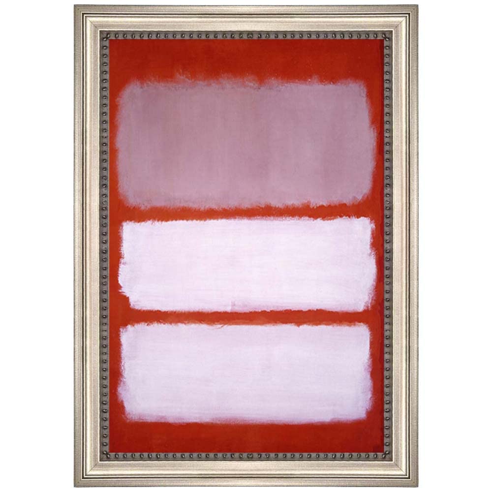 Mark Rothko Untitled 26" Canvas Print Home Decor Colorful Abstract Framed Wall Art for Living Room Decor Canvas Painting Posters And Prints Gifts Silver Frame,16"x24" 40x60cm