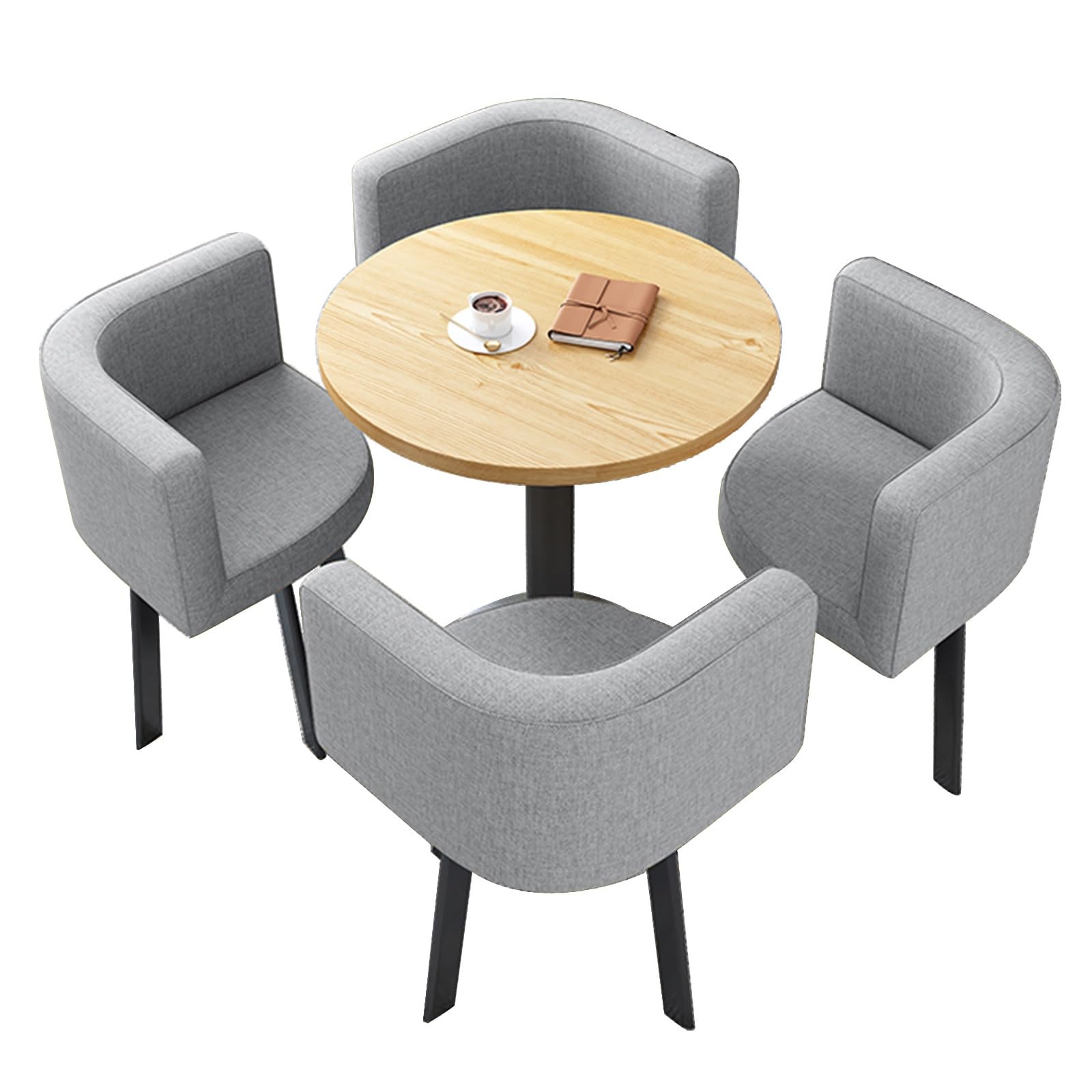 Set di 4 pezzi tavolo da pranzo – moderno tavolo da ricevimento e sedia combo per casa, soggiorno, balcone, bar, sala pausa, elegante e funzionale Möbel für Esszimmer