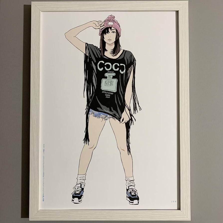 Amazon.co.jp: □江口寿史□早見あかりコラボイラスト/額装品/A4サイズ