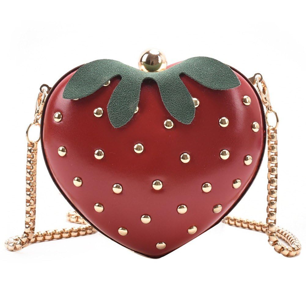 Sac à bandoulière fraise pour filles : le cadeau mignon en cœur