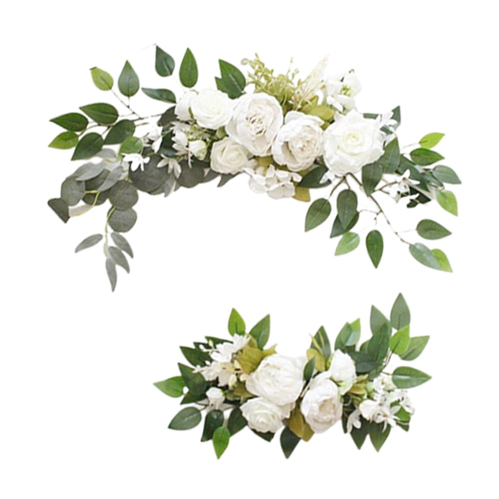 2 Pezzi Ghirlanda Fiori Matrimonio Arco Fiori Artificiali Seta Allestimento Floreale Decorazione Arco Cerimonia Rustica Adatta per Cerimonia Nuziale