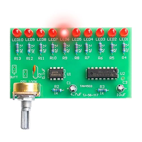 EI Electronic Line - Luces de carrera de velocidad ajustable rojas Kits electrónicos de soldadura para adolescentes para practicar proyectos de