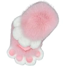 Faux Furs Cats Claw Gloves Therians Paws Plush Fursuit Paw Halloween Cosplay Costume Animal Foxes Paws Mitten Gift Halloween Cosplay Costume Accessories