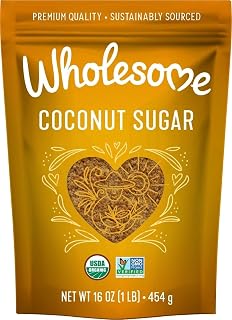 Wholesome Sweeteners 16-Ounce Organic Coconut Sugar, Non GMO, Gluten Free & Vegan Sweetener, for Baking, Sauces, and Smoothies, 1 Pack