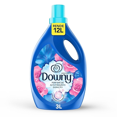 Downy Amaciante Concentrado Brisa de Verão 3L, Rende 12L, Perfume com Notas de Flores e Ar...