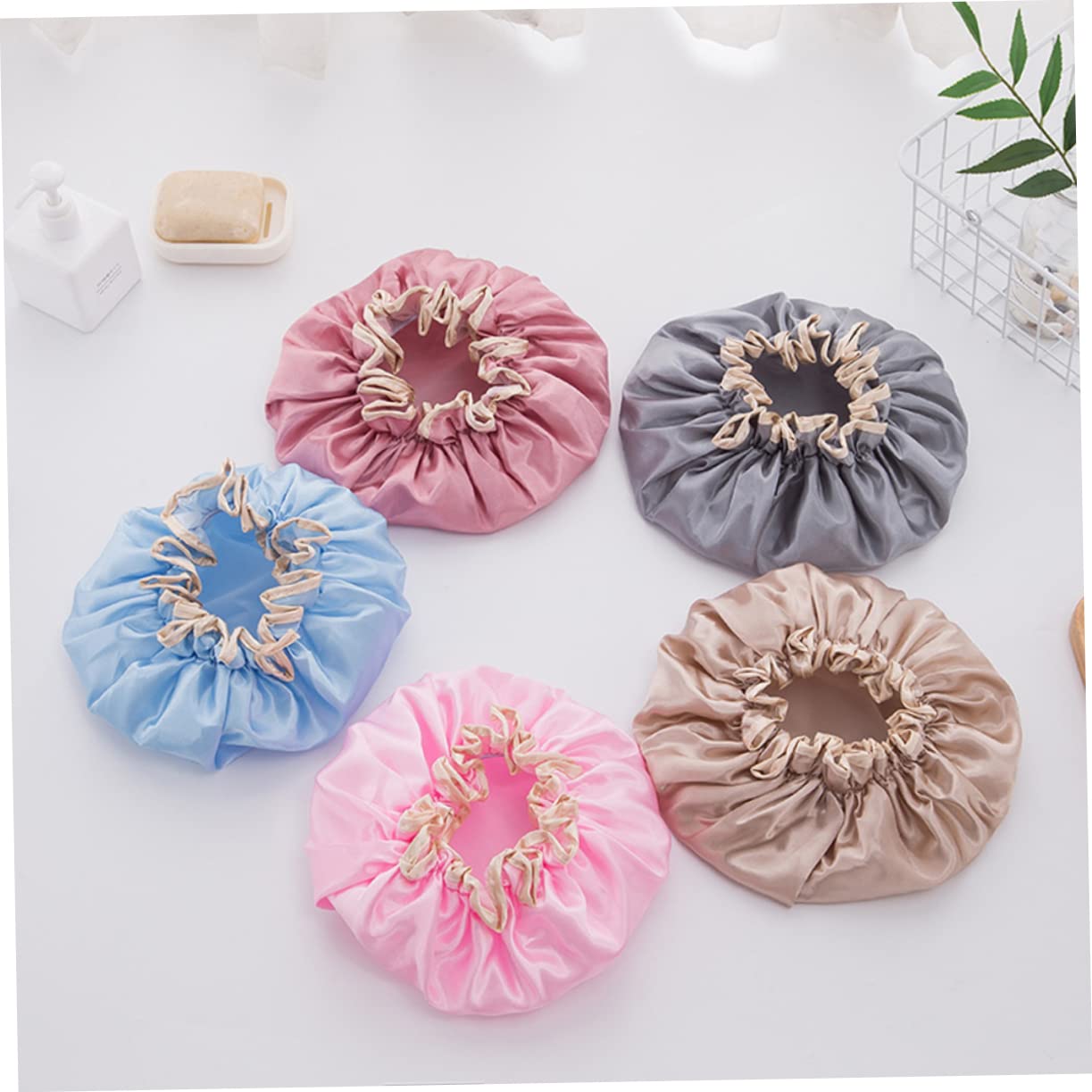 Housoutil 3 Juegos De Gorros De Baño Aislantes Para Mujer Gorros Para Peinar El Cabello Maquillaje Acondicionamiento Del Cabello Y Salones De Belleza (4 Unidades)