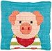 Kit coussin au point lancé Petit cochon