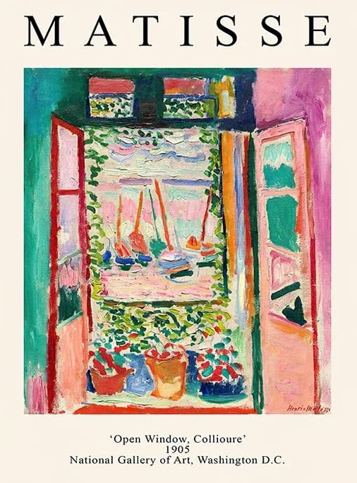 Art mural Matisse Fenêtre Ouverte Collioure en impression sur toile premium