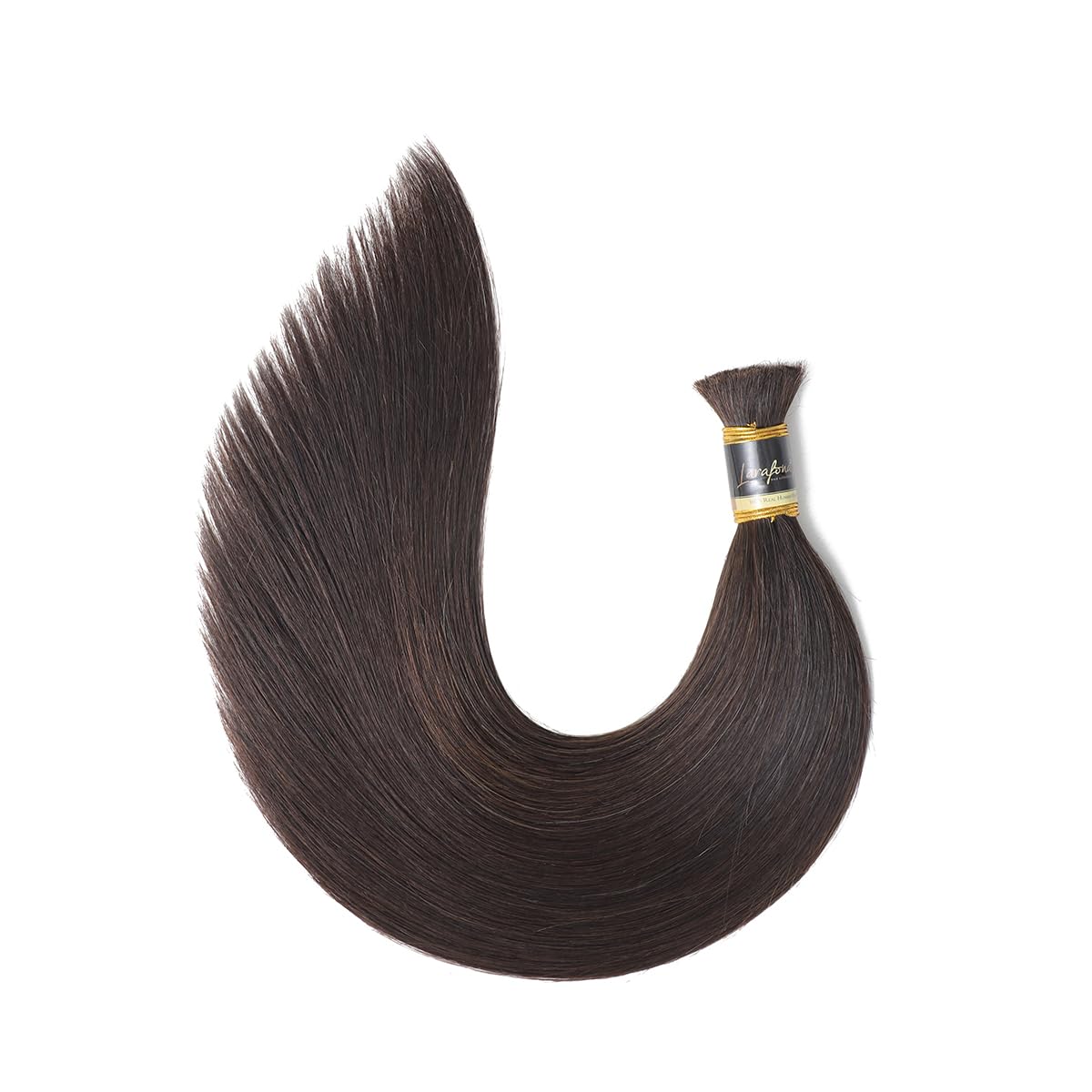 100% Remy Echthaar Rohhaar Schnitthaar Human Hair Bulk Ohne Schuss 100gram/piece Dunkelbraun 2# 20inch/50cm