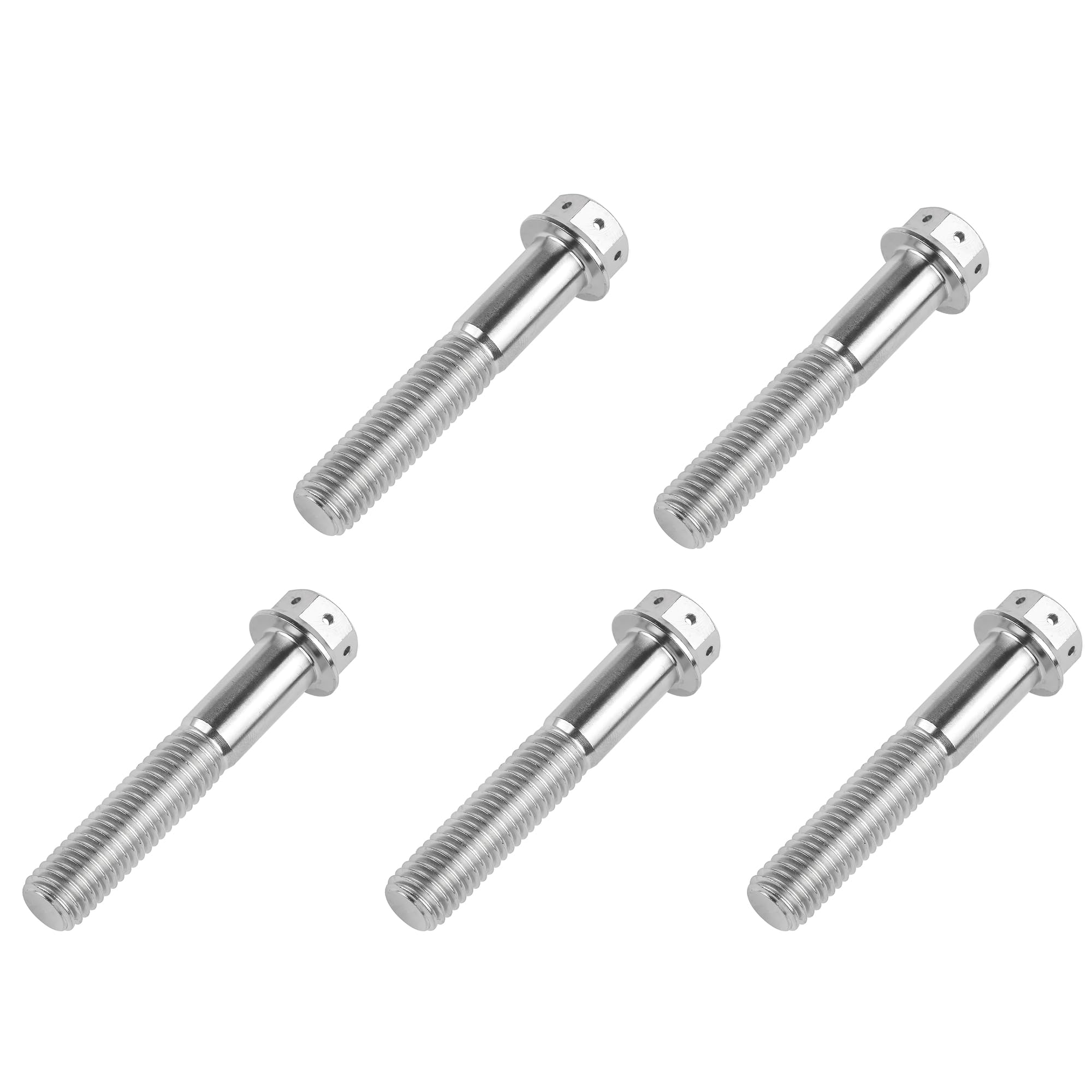 Ruifu Titanium M6 M8 M10 10 15 20 25 30 35 40 45 50 55 60 65 70 75 80 85 90mm Flange Allen Key Head Bicycle Bolts Screws Pack of 5 (Titanium, M10x50mm Pitch1.5)