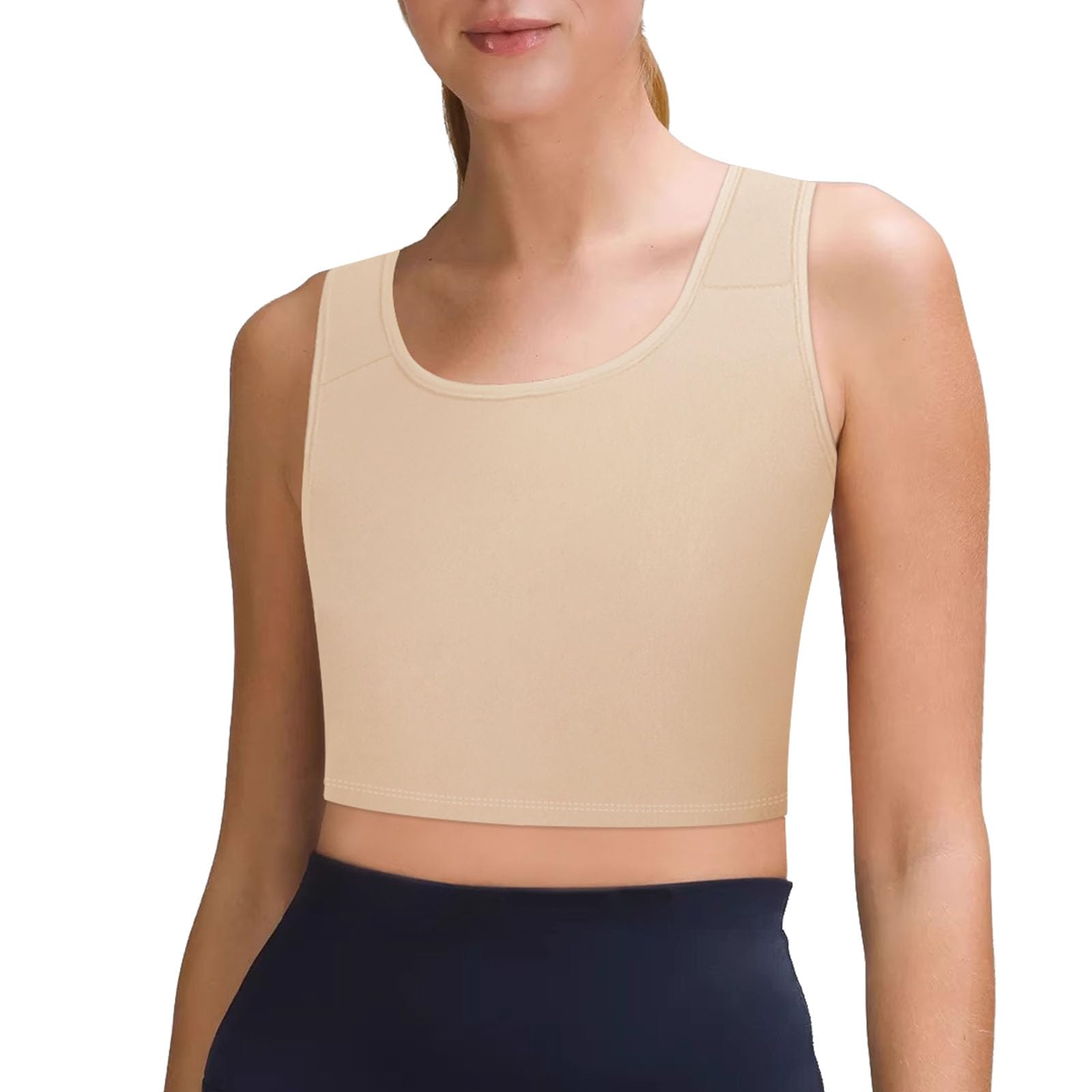 Trans Chest Binder Transgender FTM Cosplay Breathable Half Breast Binder Tank Top