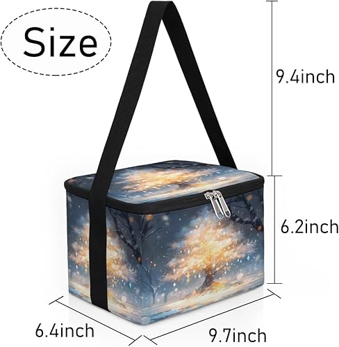 Miniatura 7 de Funny Christmas Tree Pattern Insulated Lunch Bag Women Reusable Lunch Tote Square Meal Bag for Adults Men Cooler Lunch Box for Work Travel Picnic