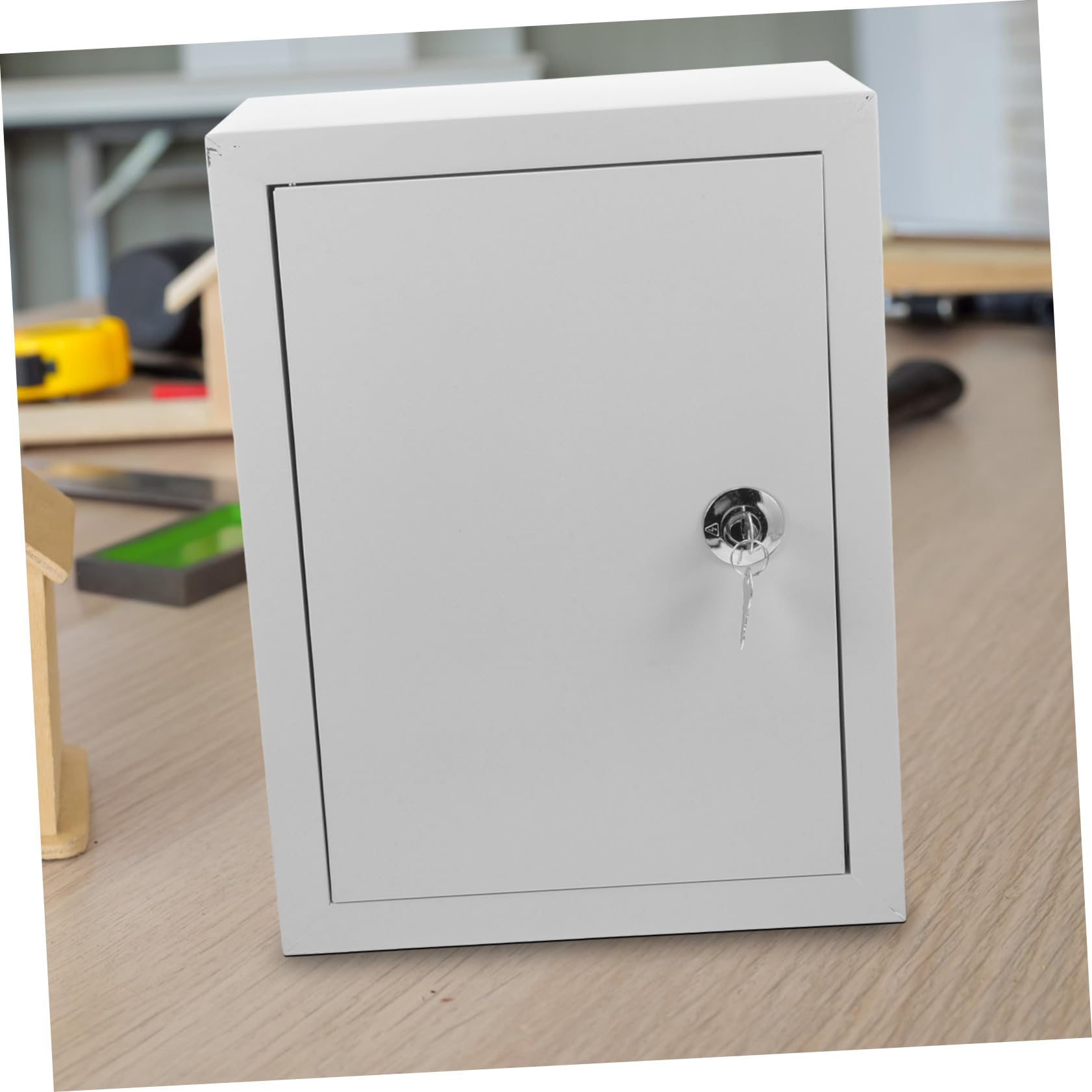 Caja Eléctrica Exterior de Aluminio Plata para Montaje en Pared | Tapa Abatible Cerradura, 15, 8x12x6, 3 Pulgadas, Uso Comercial en Interior y Exterior