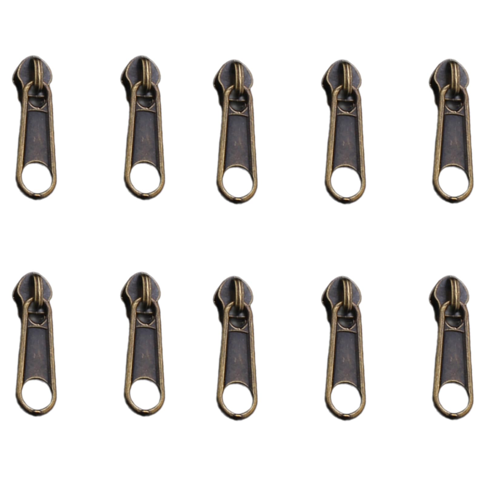 Carotoe L 10 Pcs Single/Double Side Zippers Pullers Zippers Slider 3#5# Zip Repair Set For Jackets Clothes