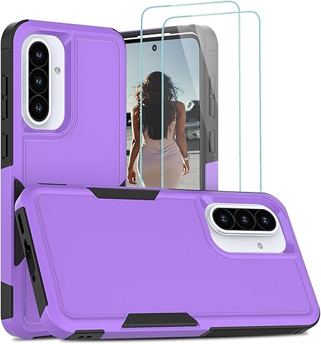 Miniatura 81 de Jeylly Funda para Galaxy A23/A32 5G/A13 4G/A13 5G/A04/A04S, con [2 paquetes de protectores de pantalla de vidrio templado], funda protectora A