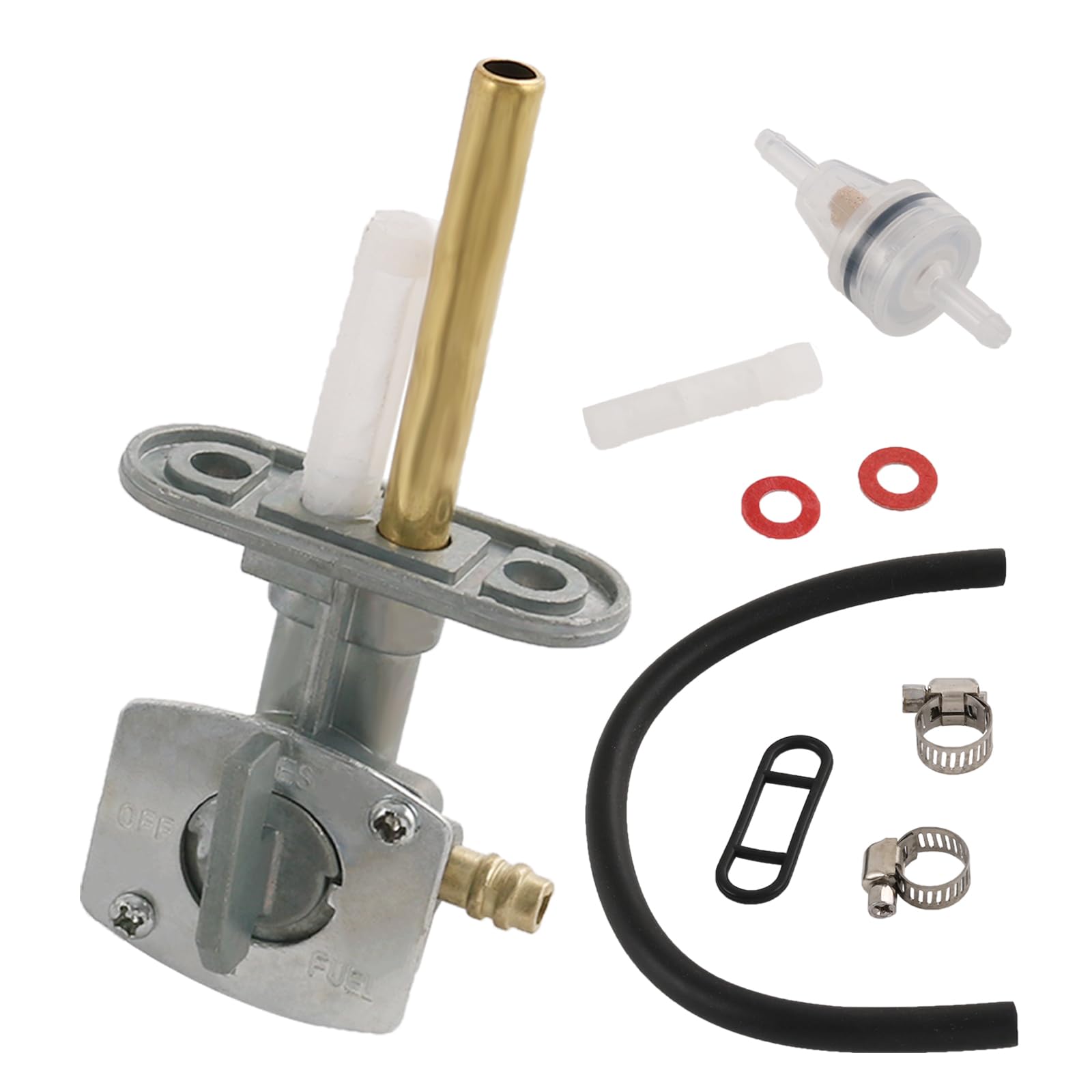 Fuel Valve Petcock Assembly 8mm 5LP-24500-01-00 Replacement For Yamaha Raptor 660 660R YFM660 YFM660R 2001 2002 2003 2004 2005 5LP245000100 Fuel Gas Tank Switch Valve Petcock