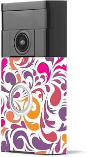 MightySkins Skin Compatible with Ring Video Doorbell - Swirly Girly | Protective, Durable, and Unique Vinyl Decal wrap Cover | Easy to Apply, Remove, and Change Styles | Made in the USA