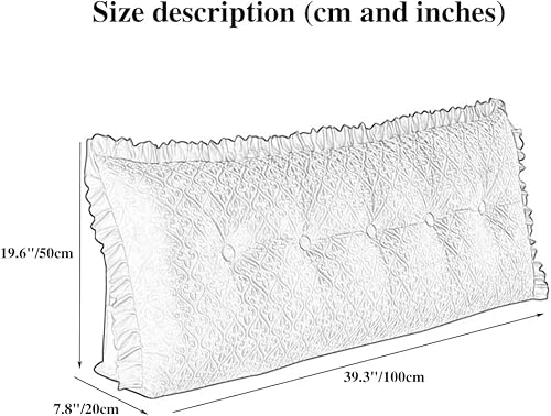 Miniatura 7 de ZZYK Almohada suave de lectura para reposo en cama, cojín grande para cabecero, respaldo, almohada de cuña para cuello y soporte lumbar para