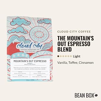 The Mountain's Out Espresso Blend - Roasted by Cloud City Coffee - Whole Bean Coffee - 12 Ounce Bag