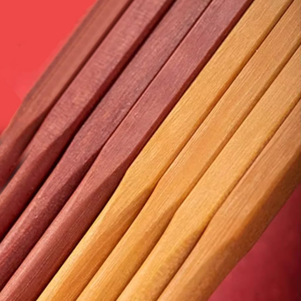 Ensembles de baguettes en bois argenté réutilisables avec étui E