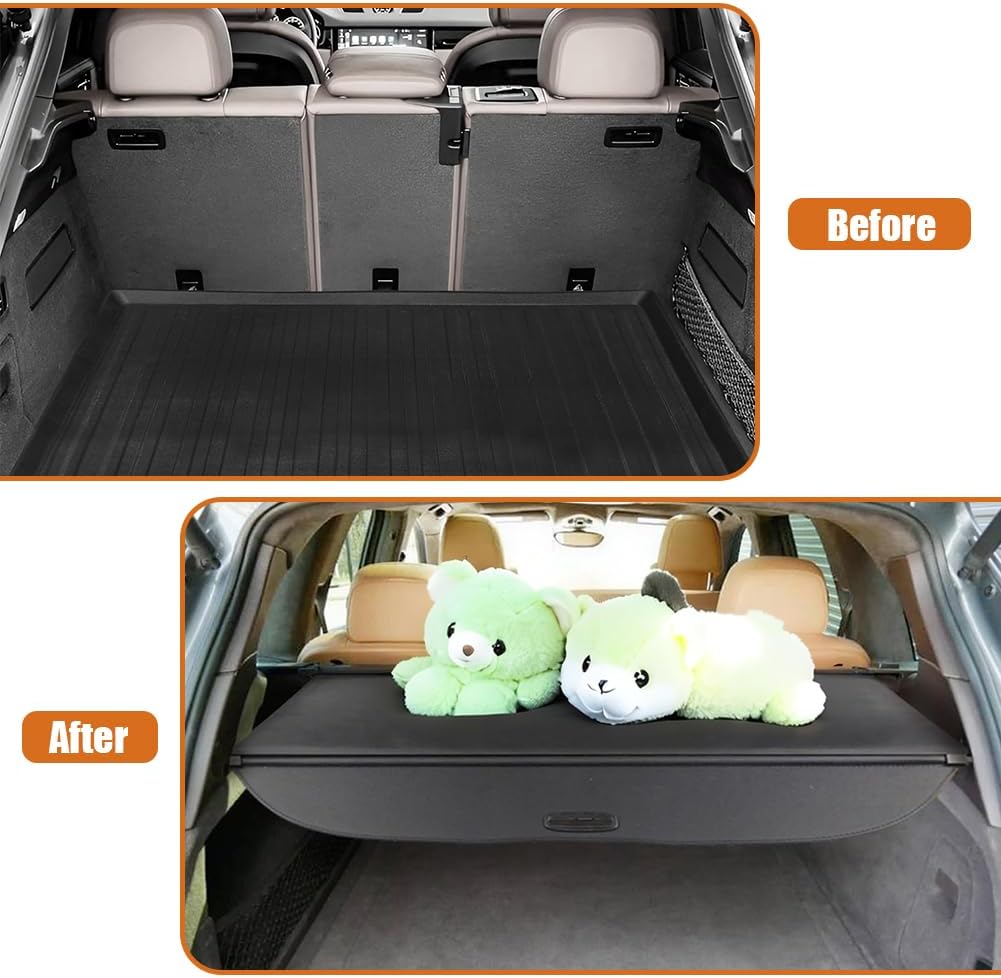 Cargo Cover for Porsche Cayenne 2011-2017 Accessories,Rear Trunk Security Shade Trunk Cover