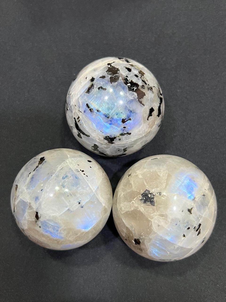 Wholesale Gem Shop Natural Rainbow Moonstone 40-45 mm Ball Sphere Gemstone A+ Hand Carved Crystal Altar Healing Devotional Focus Spiritual Chakra Cleansing Metaphysical Gift for... - Image 7