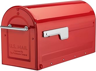 ARCHITECTURAL MAILBOXES 7900-7R-SR Boulder Mailbox, Red