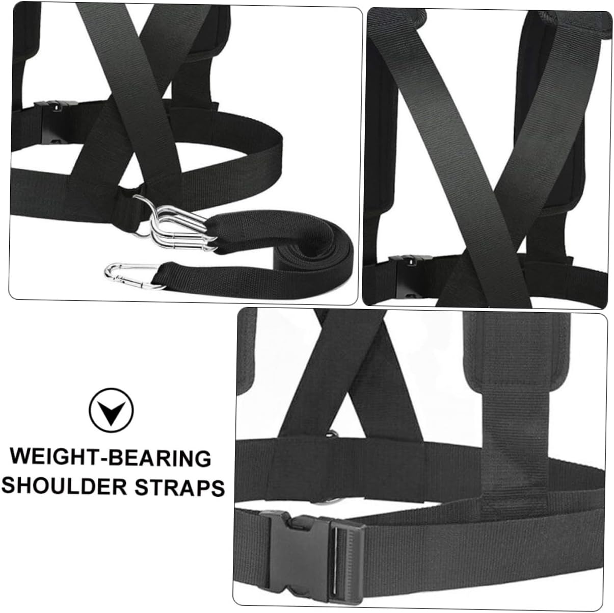 2pcs Weight Bearing Shoulder Straps Sled Harness for Strength Training and Running Speed Lightweight Portable Fitness Bands for Outdoor Sled Pulling Yoga and Jogging Exercises