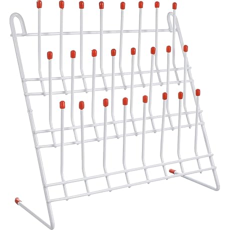 Lab Drying Rack: 24-Peg Laboratory Glassware Drying Rack for Bottles and Tubes