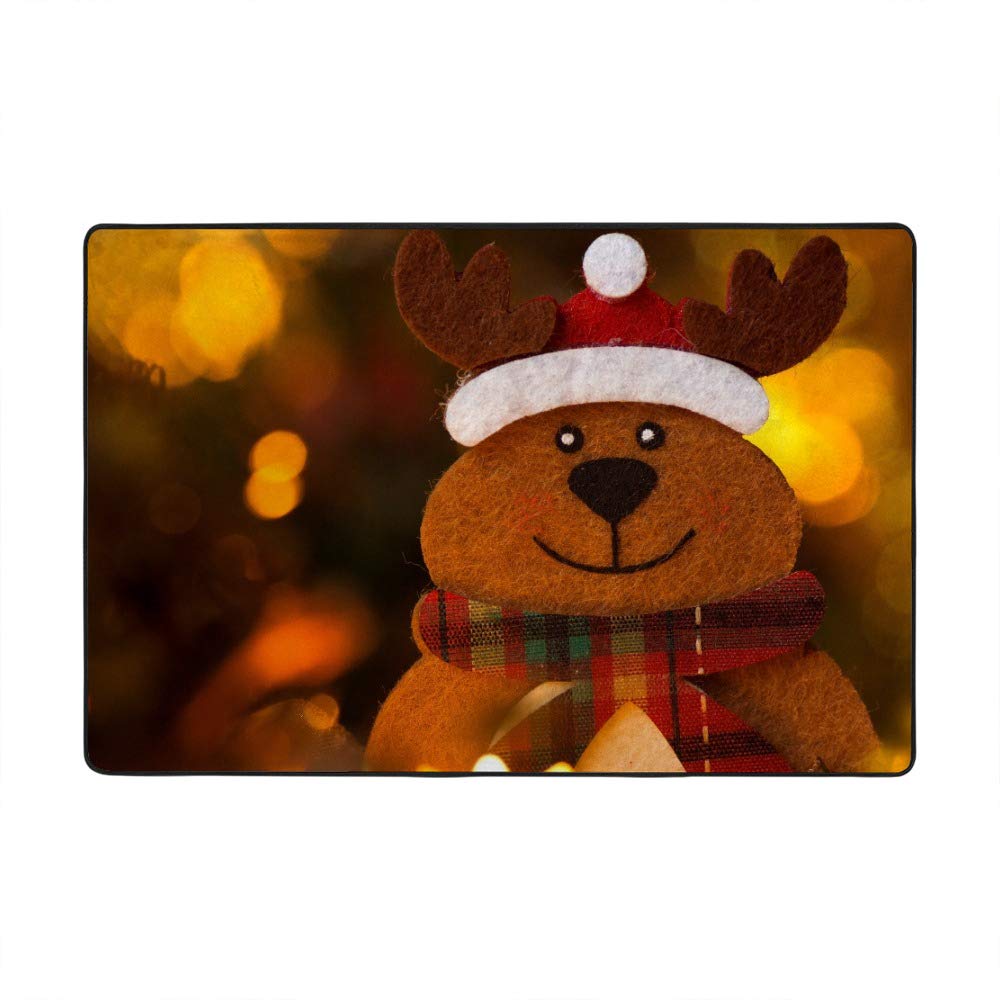 Tapis de Noël cerf Ruchen pour réchauffer le salon près du sapin
