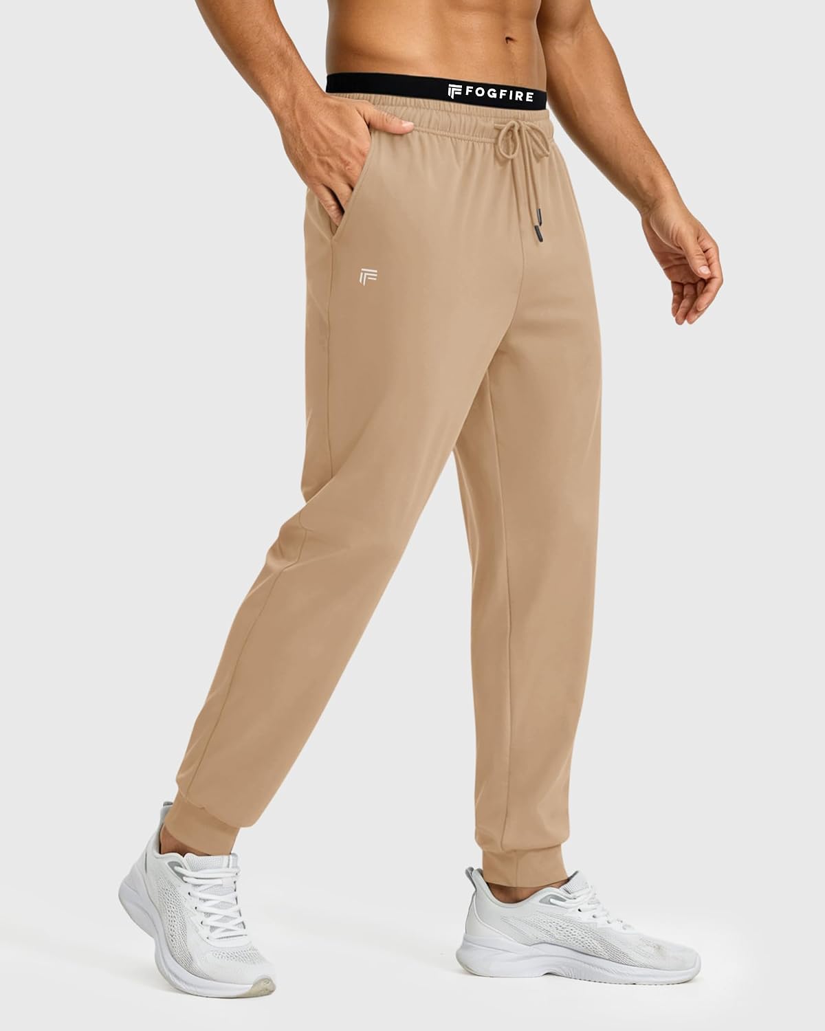 Mens Joggers with Zipper Pockets Lightweight Athletic Sweatpants Tapered Pants for Men Workout Running Hiking Gym