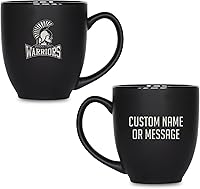 Vista 87 de Rico Industries NCAA Primary - Taza personalizada de 15 onzas, color negro mate, para bebidas calientes o frías Tigres del Estado de Aplastar