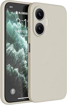 HAFFAN TPU Silicone Case Compatible with Poco F7 6.83 Inches Mobile Phone Case Protective Cover - Antique White