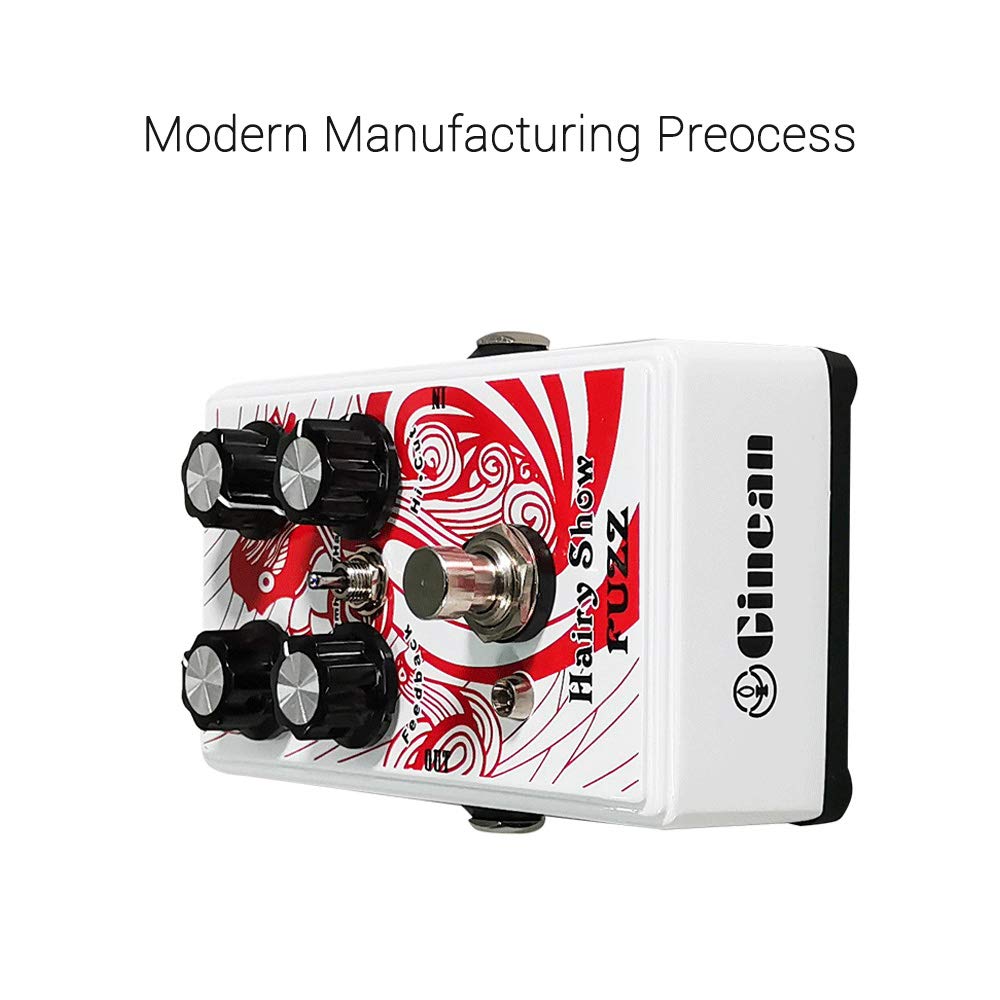 Processo di Produzione del Pedale Effetto Chitarra FUZZ Strumento a Corde per Basso Elettrico per Chitarra Elettrica con Motivo Bianco Rosso Freddo Brillante Giallo