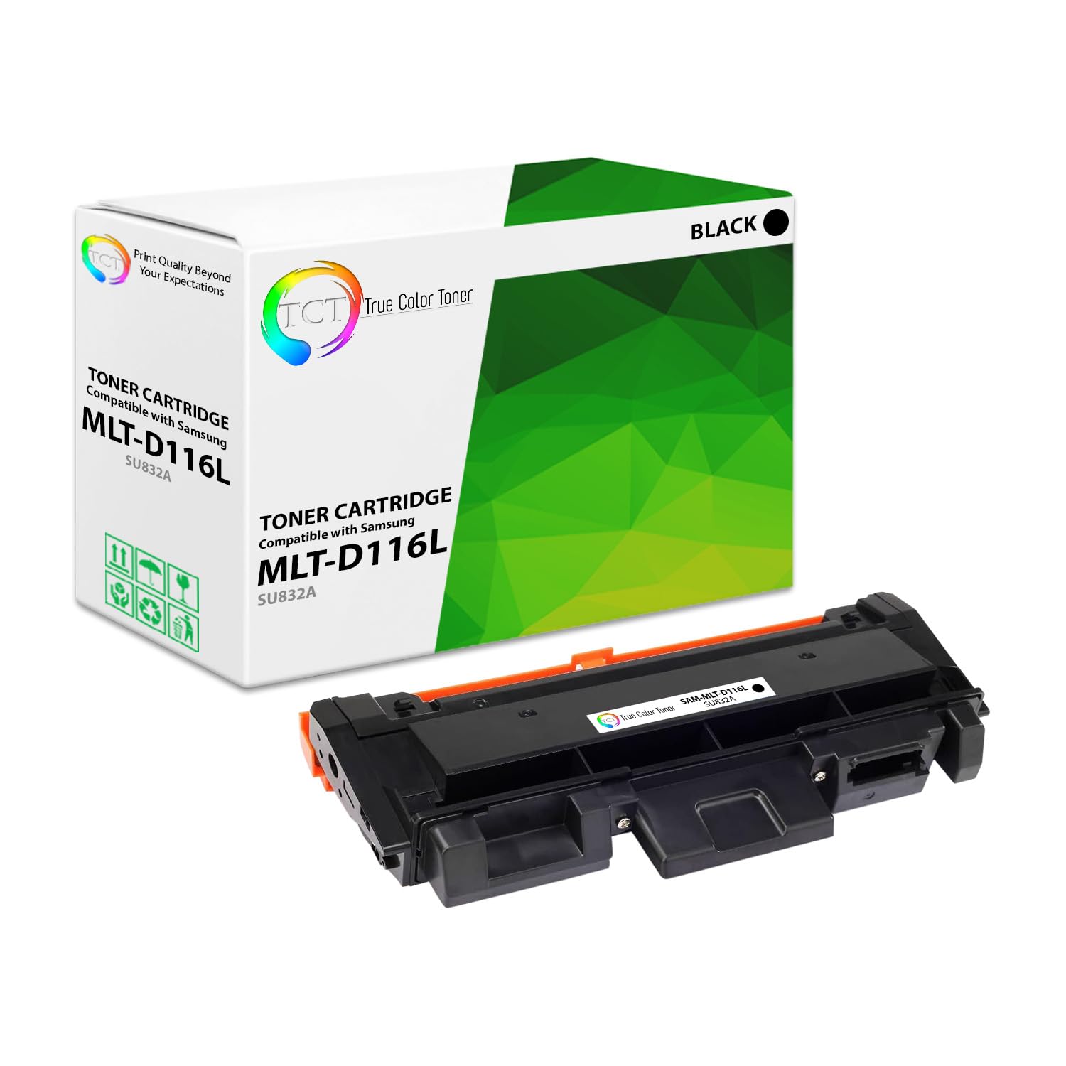 TCT D116L Toner Cartridge - Compatible Replacement for Samsung MLT-D116L Black High Yield Works with Samsung Xpress SL-M2625 M2625D 2626 2825 Printers