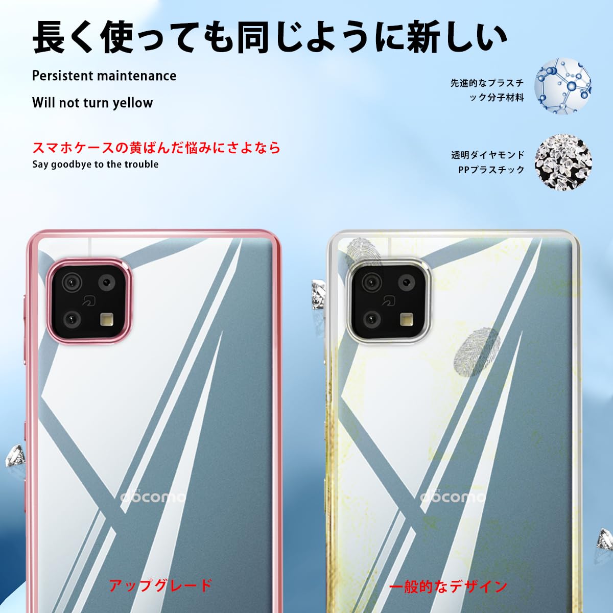 Amazon.co.jp: JOUMIN YAO For AQUOS sense6/sense6s ケース クリア