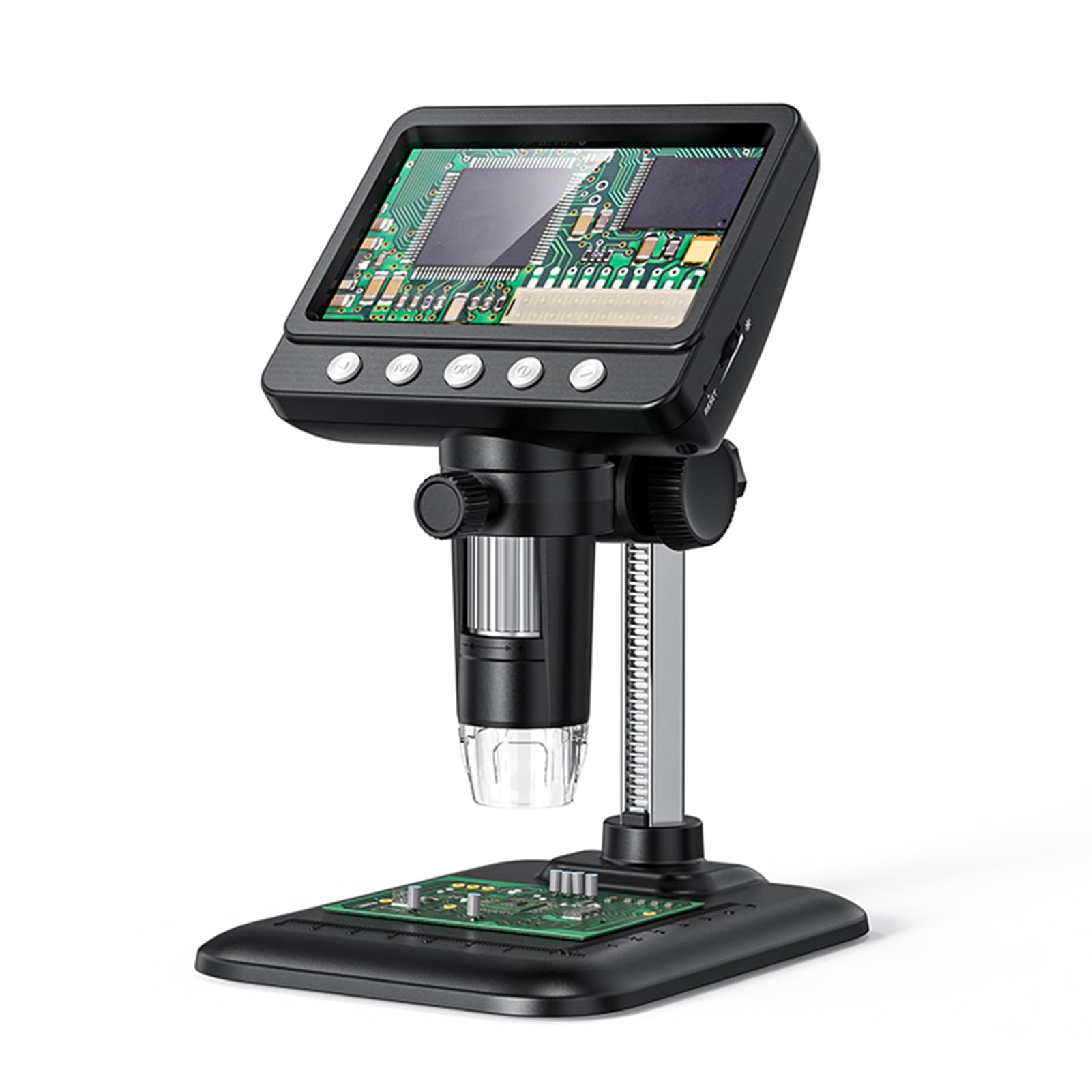 Aoresac Digitales Mikroskop mit IPS-HD-Bildschirm, 1000-facher Vergrößerung Zur Inspektion, USB-Münzlupe (369)