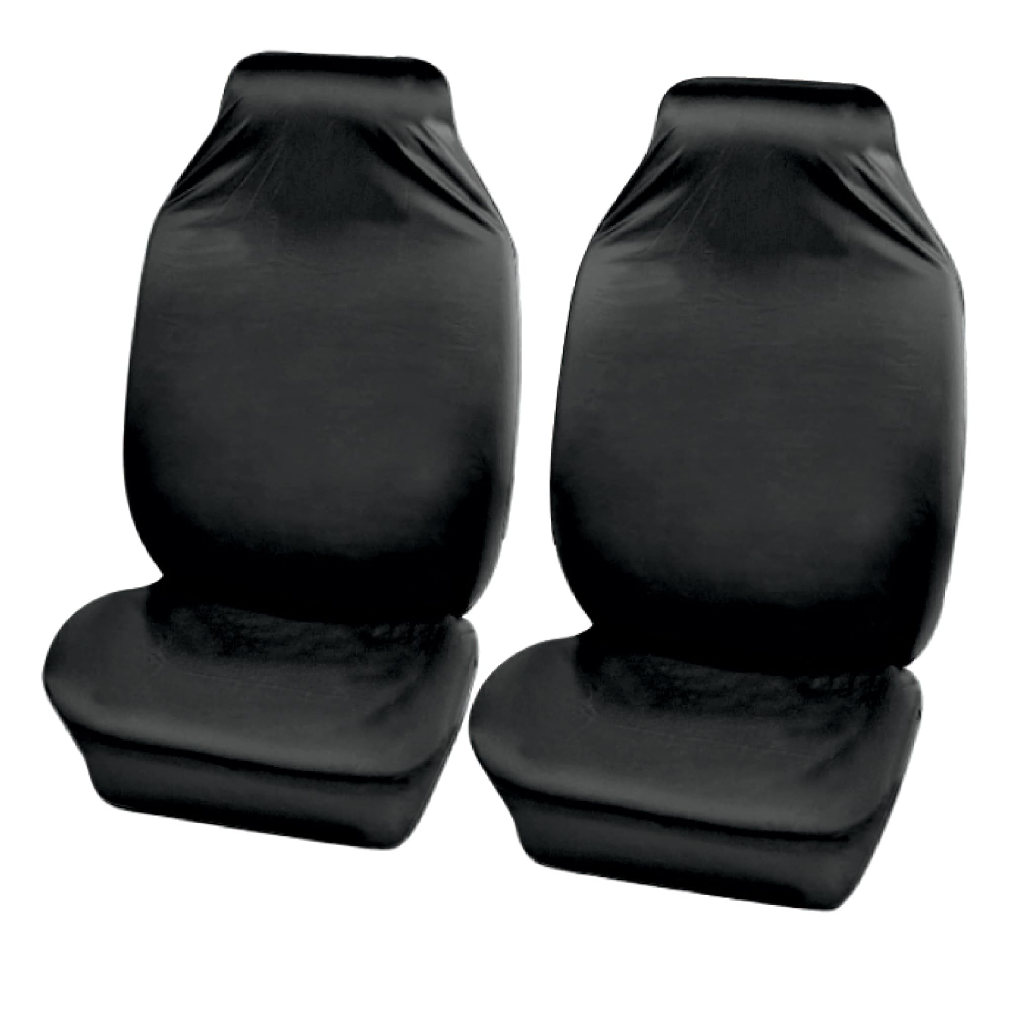 Sakura Car and Van Front Seat Protectors - 1 Pair of Covers in Black - Water Resistant - Universal Easy Fit