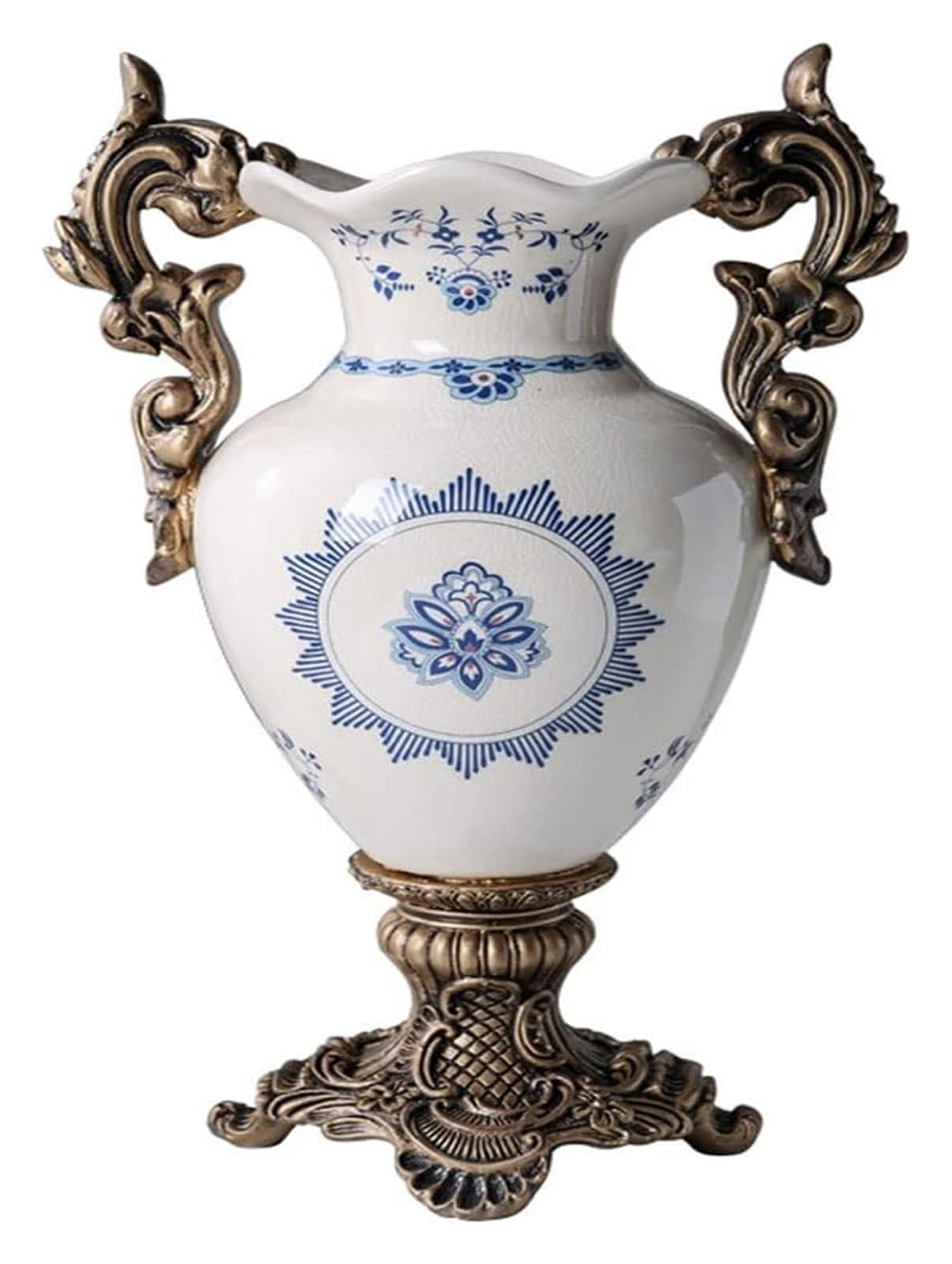 SnamicE Vase Tabletop Vase Cracked Ceramic Vase Handicraft Ornaments Floor Decoration Vase,