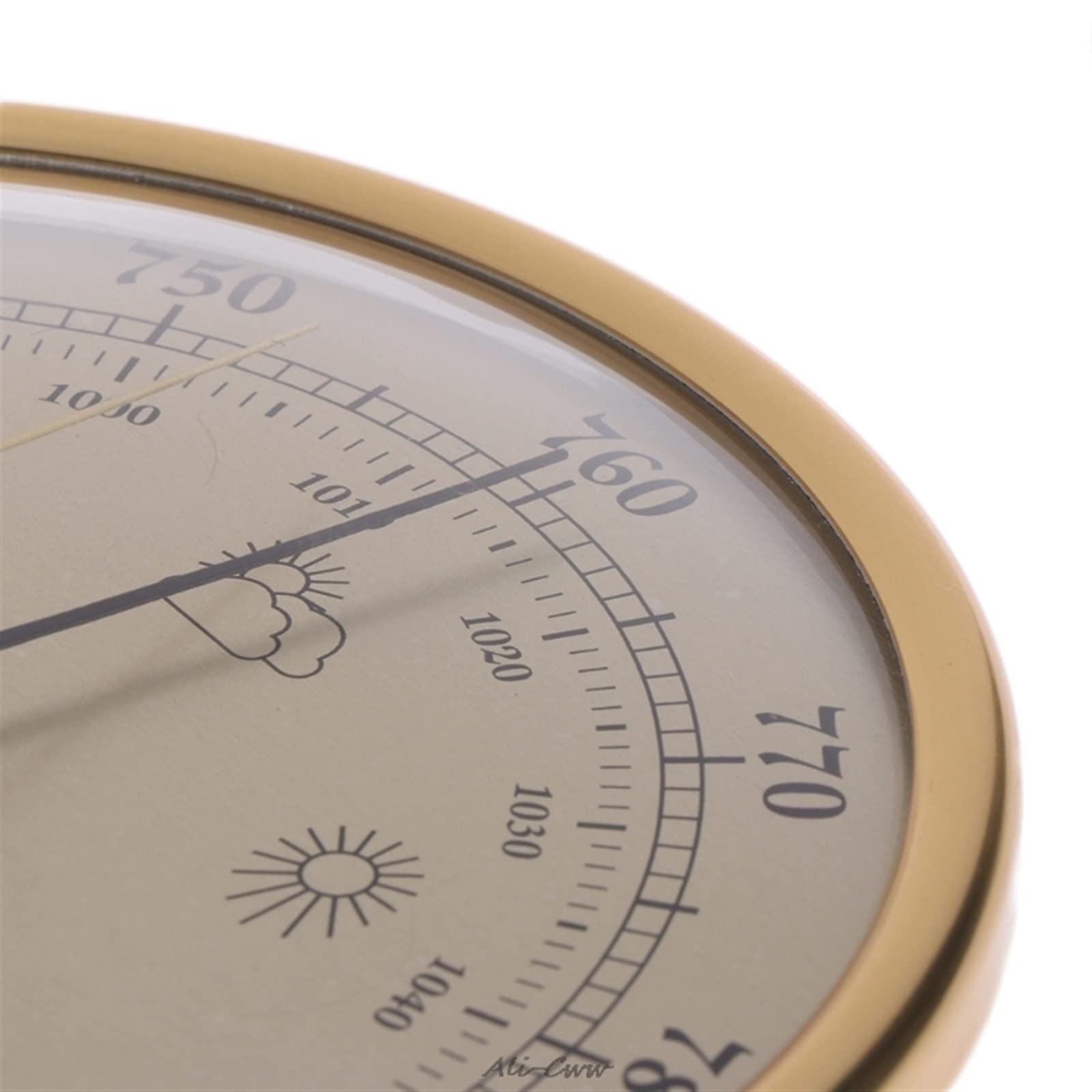 Termometro Ambiente Termometro igrometro for uso domestico da parete con stazione meteorologica sospesa Temperatura (Color : Gold)