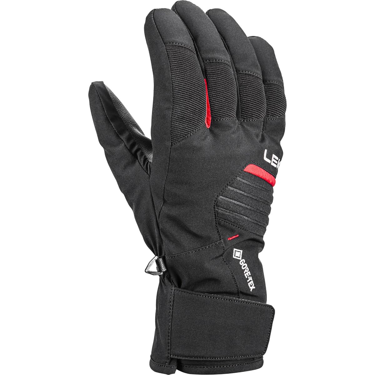 LEKI Vision GTX Gloves, Black-Red, EU 8