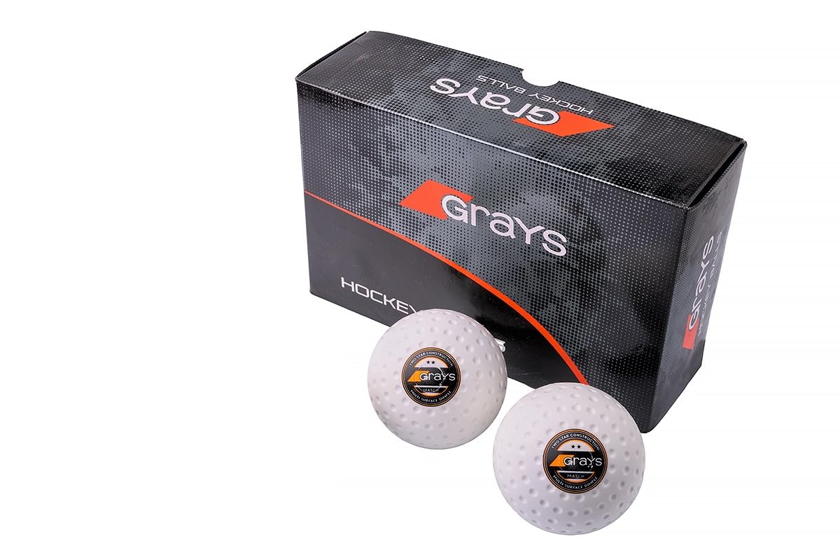 Grayss 2 Balles Hockey Herbe Match Grays Blanches