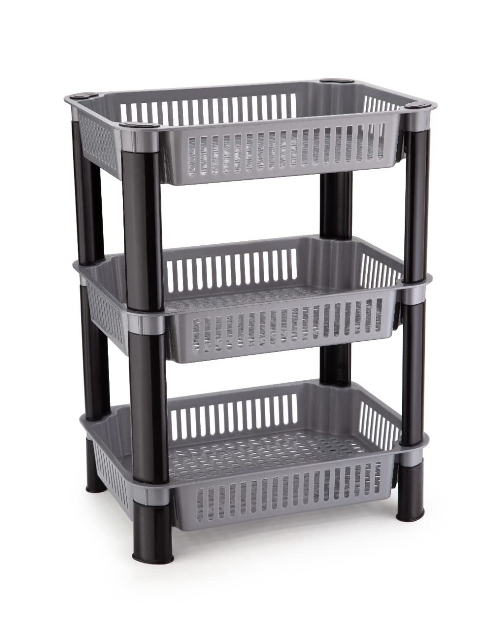 2 Layer Plastic Vegetable Stand with Basket-picture-16