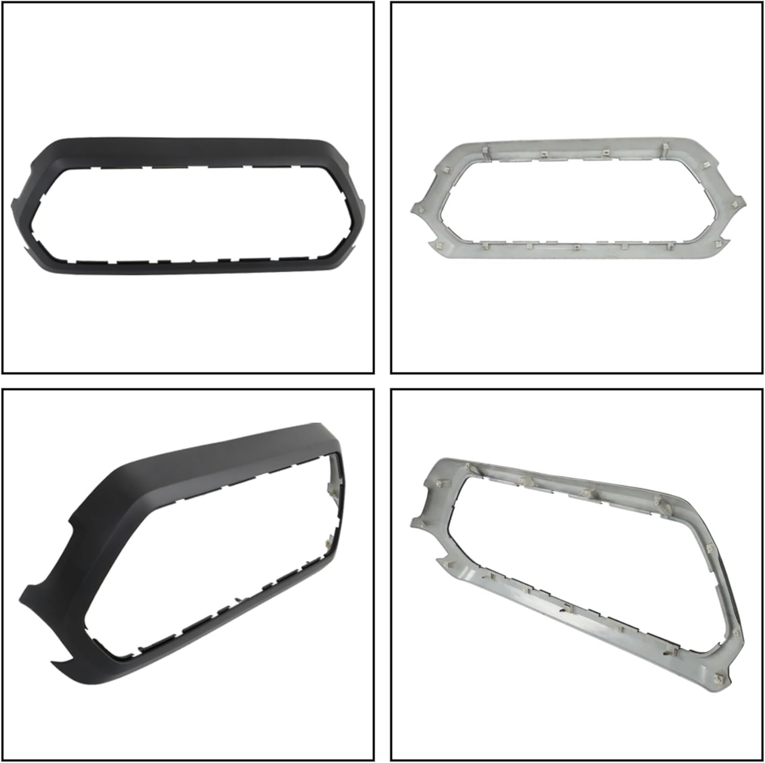 Matte Black Front Upper Grille Outer Frame Surround Replacement for 2016-2022 Tacoma