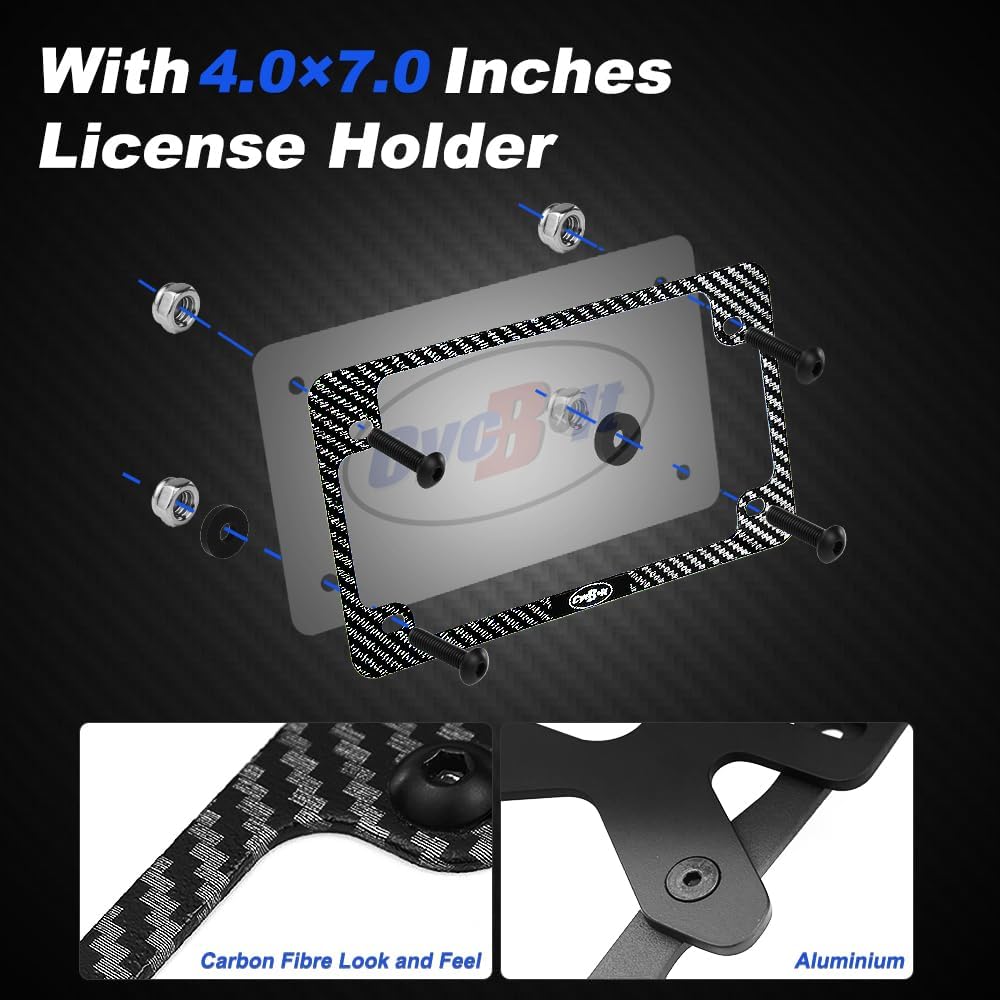 Fender Eliminator Fit for YZF-R3 MT-03 MT-25 2025-2015, YZF-R25 2024-2014 Tail Tidy YZF R3 R25 License Plate Bracket Holder Compatible with OEM Aftermarket Turn Signals Stock LED Plate Light