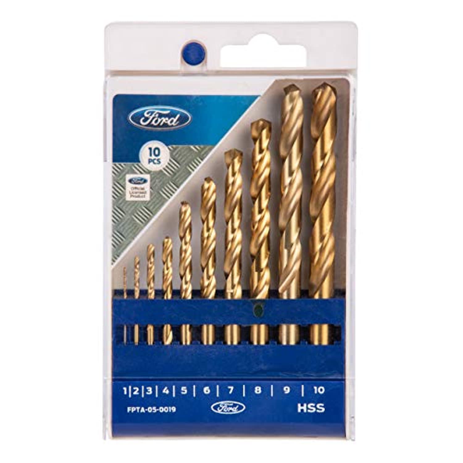 Ford Tools Metal Drill Bits Set For Metal, 1-10 Mm, Fpta-05-0019