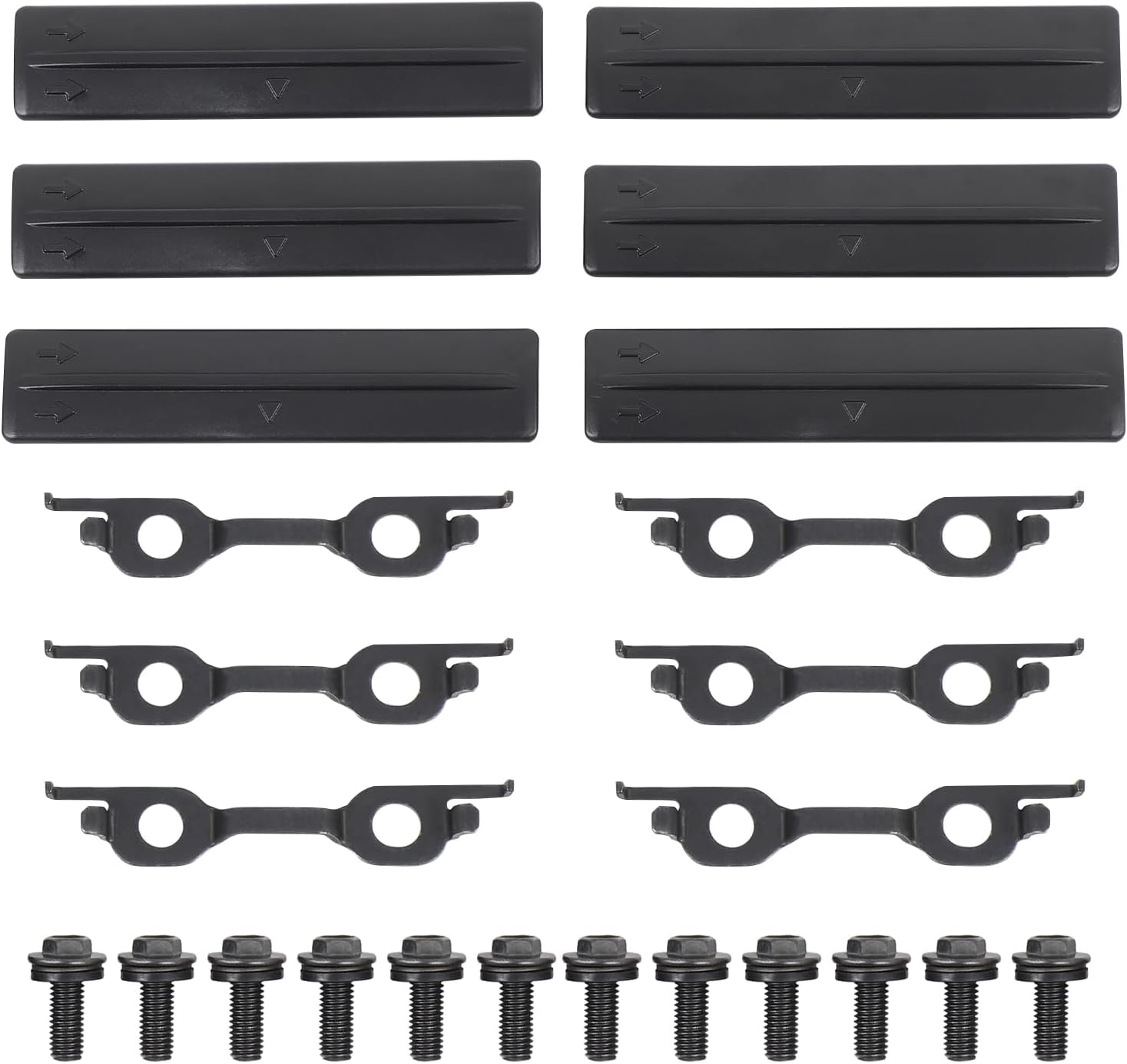Aunginsy Car Roof Rack Removal Delete Kit with Covers Compatible with Toyota FJ Cruiser 2007-2021+ Accessories, 6Pcs ABS/Metal Roof Rack Set Clips Drip Molding Hole Cover Bolt Replaces #75596-35030