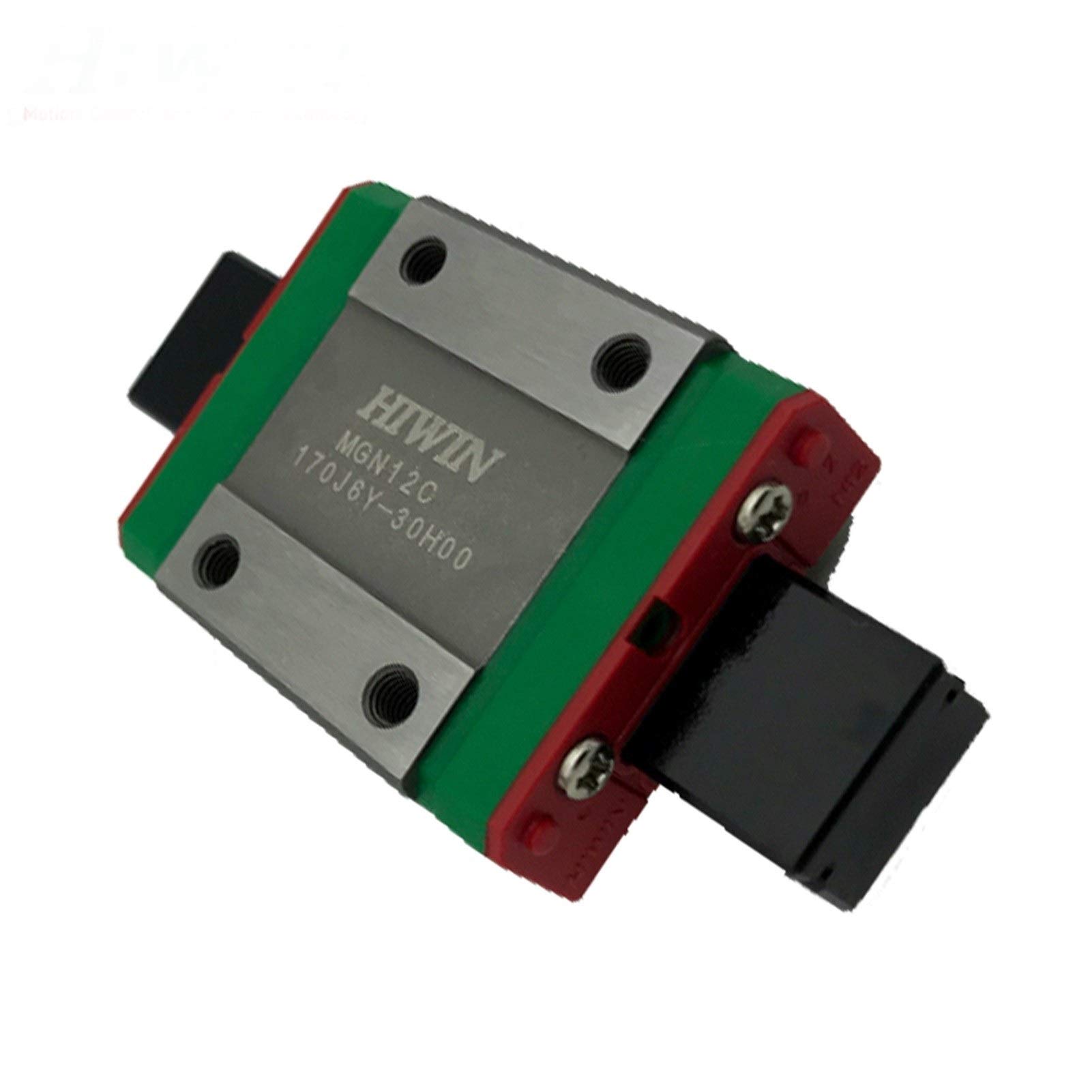 Jiyami'en-B 2pcs Guide linéaire MGI12 150 200 250 300 330 350 400 450 500 550 mm MGNR12C Rail + 4PCS MGN12C ou MGN12H Carrelage de Bloc CNC (Color : MGN12H Block, Guide Length : MGN12 500mm)