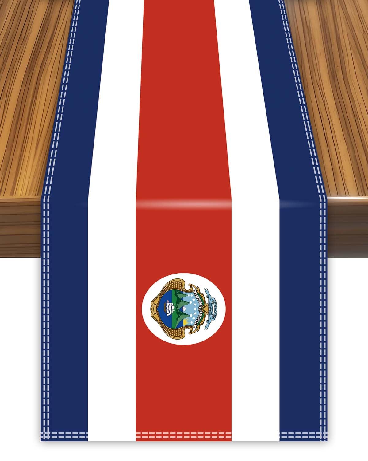 Costa Rica Table Runner,Costa Rican Costa Ricans Flag Tablecolth for Dining Home Decor